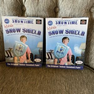 NWT - a pair of blow up small “snow shields” for winter or indoor fun! Safe fun!